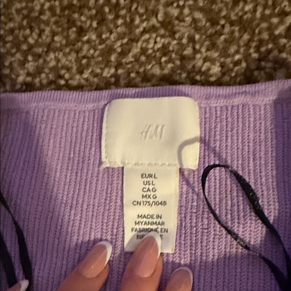 H&M Lavender Ribbed Top - Picture 2 of 2